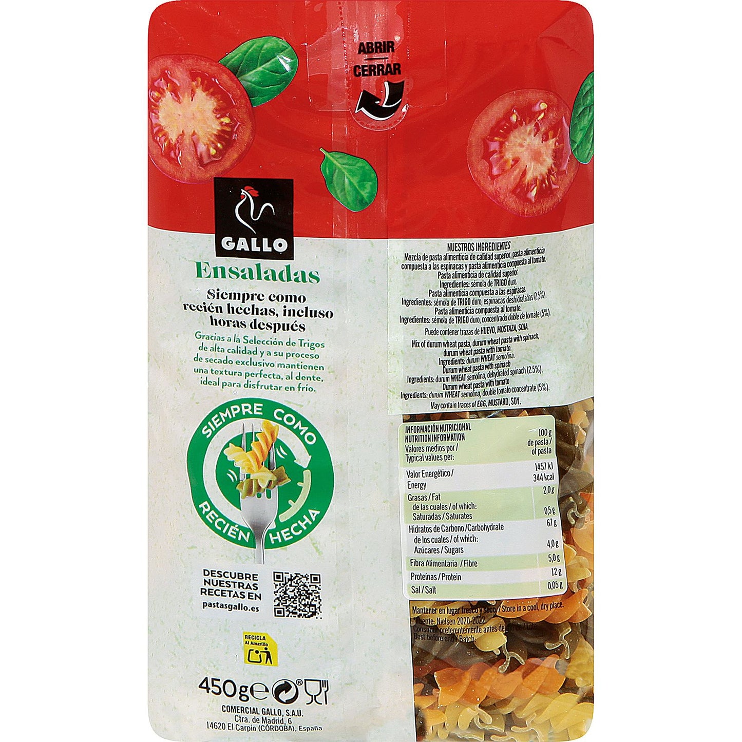 Hélices Ensaladas Paquete