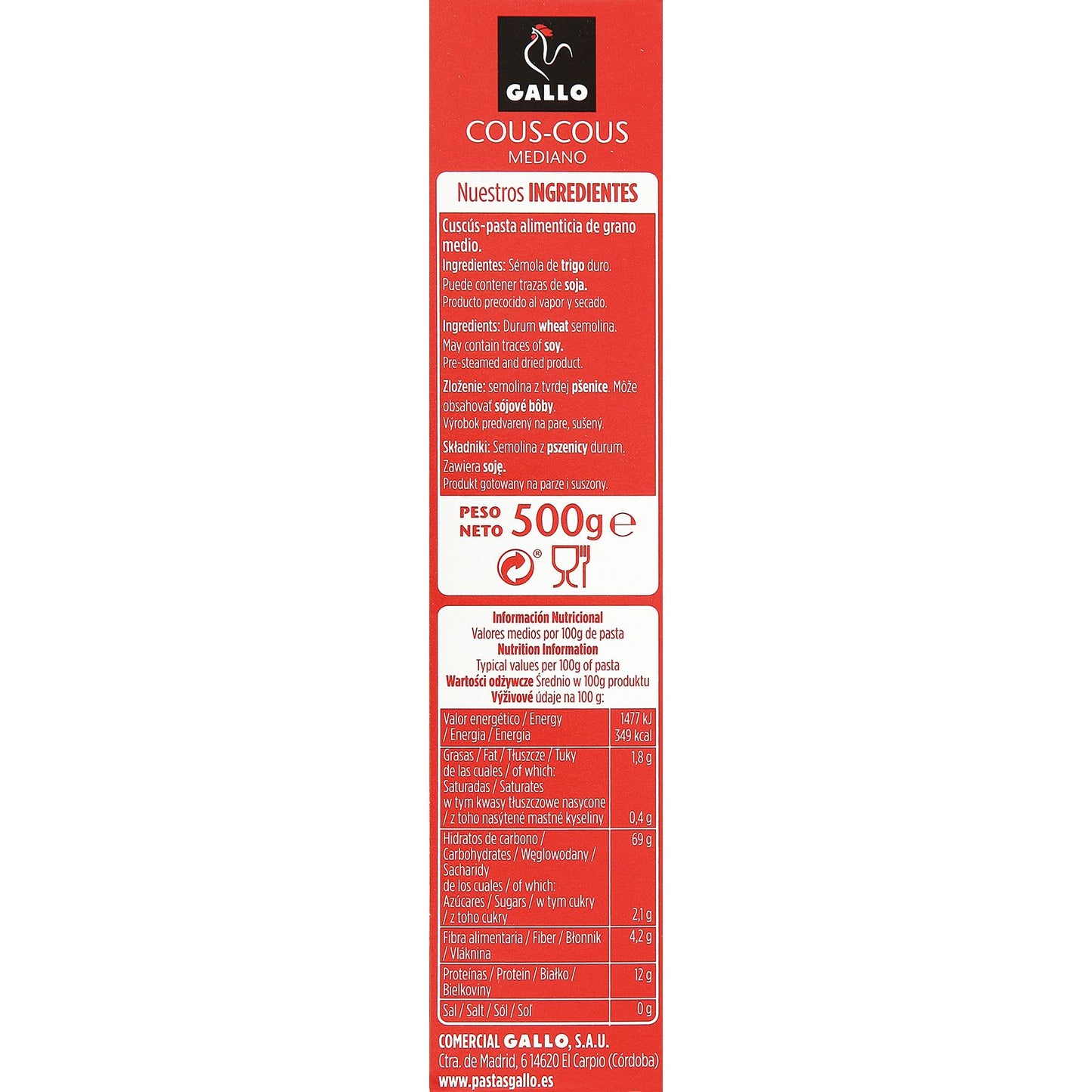 Cous Cous Mediano Caja