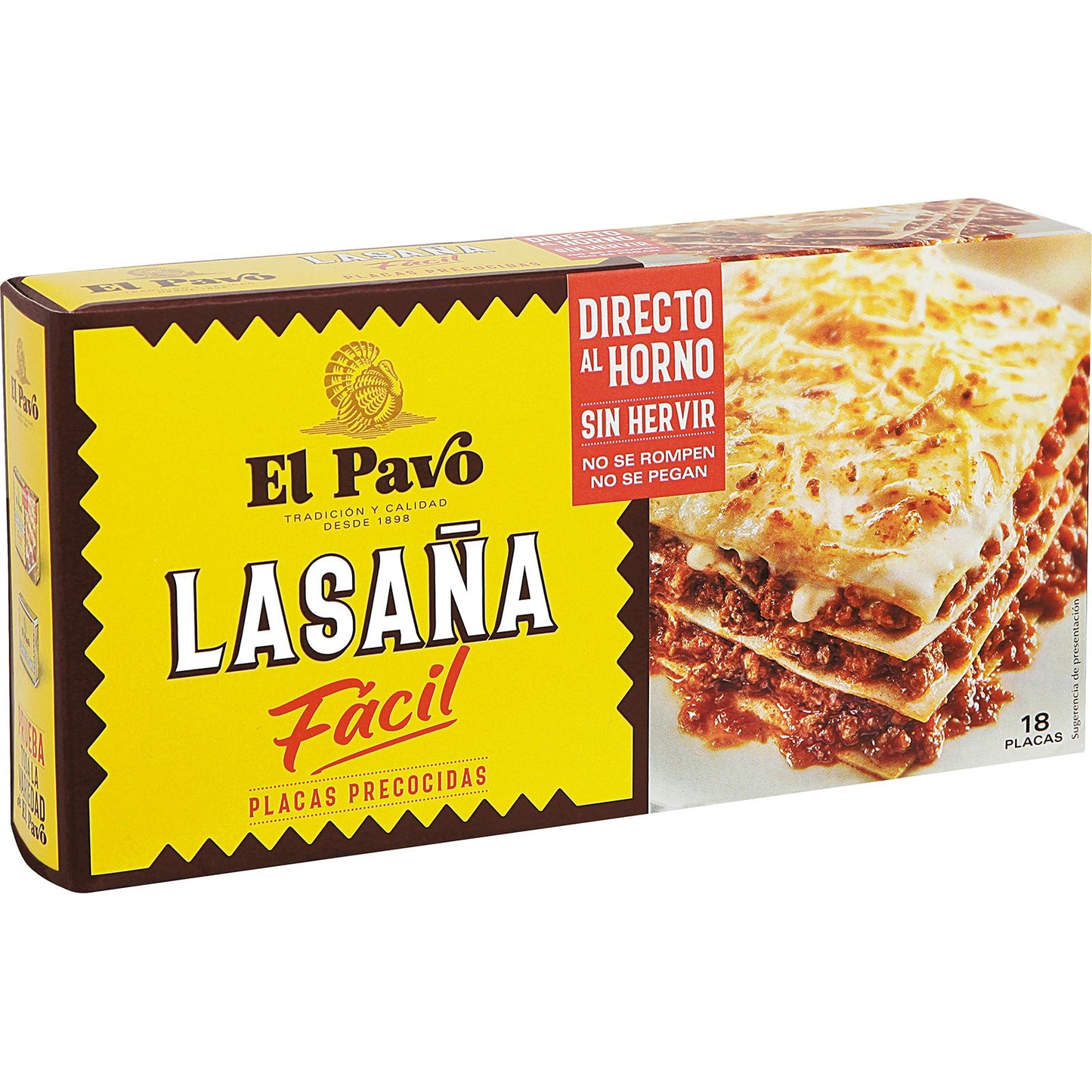 Lasaña Fácil Precocida Caja 18 Placas