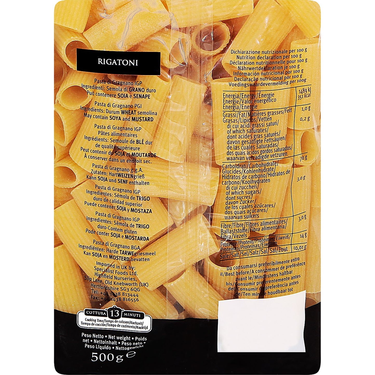 Rigatoni Paquete