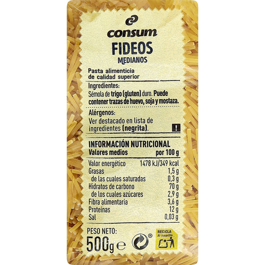 Fideos Medianos Paquete