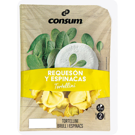 Tortellini Relleno Requesón y Espinacas