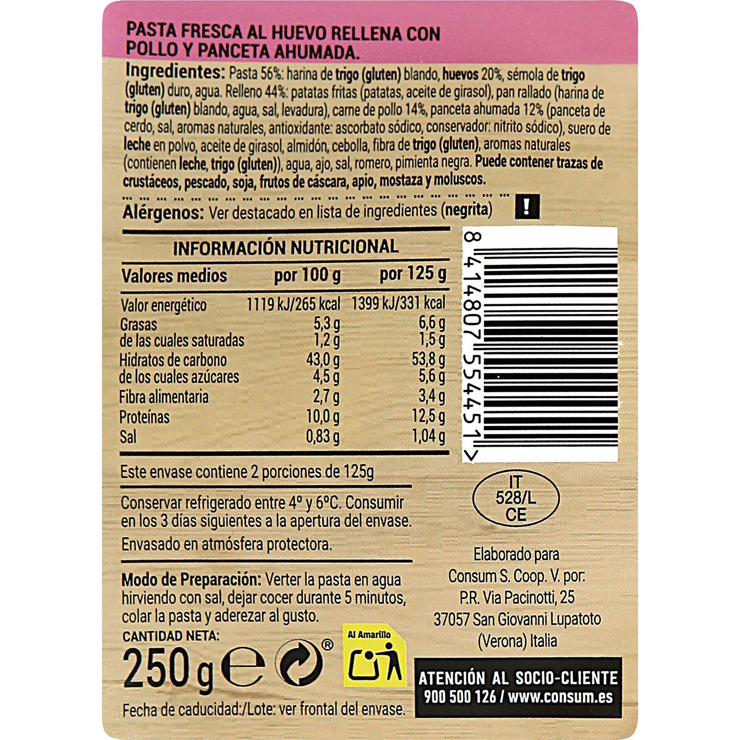 Tortellini Pollo Bacon